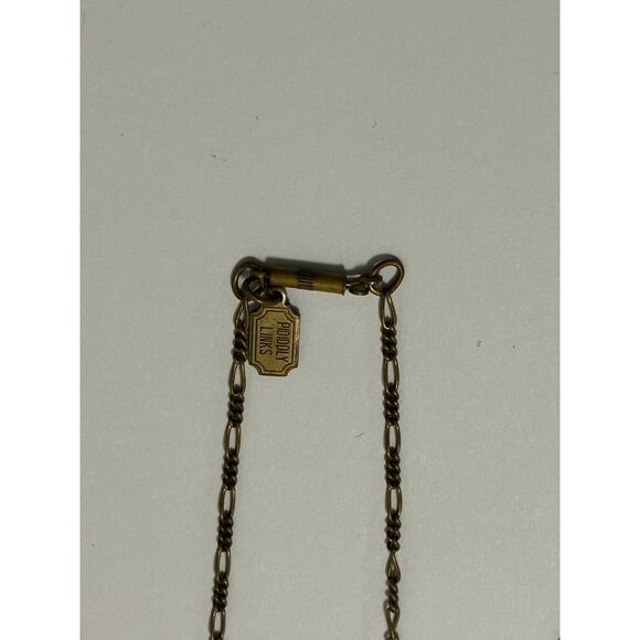 Vintage Pididdly Links Whimsical Necklace 24" Heart Charms Enamel, Glass, Unique - Picture 3 of 6